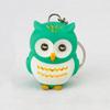 New Keychain Owl Motorcycle Car Key Chain Sound Light LED Flashlight Key Ring Holder Bag