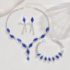 Luxury Evening Jewelry Set: European & American-Inspired Necklace, Bracelet & Earrings for Women