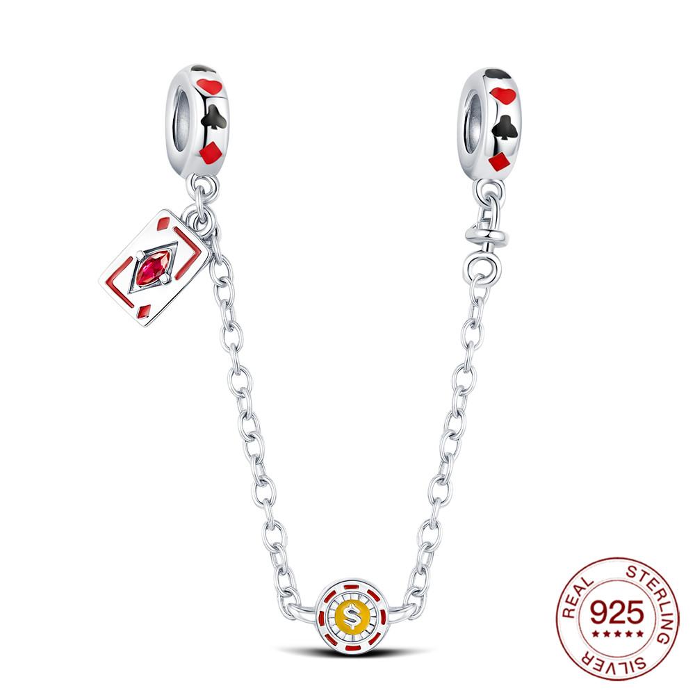 Copper Charm Dice Beaded Chips Casino Charm Jewelry Making Original Bracelet Women'S Fashion Jewelry Holiday Gifts