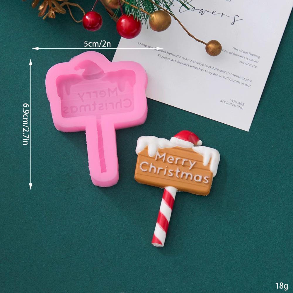 2025 Christmas Cartoon Snowman Tree Merry Christmas Silicone Cake Mold
