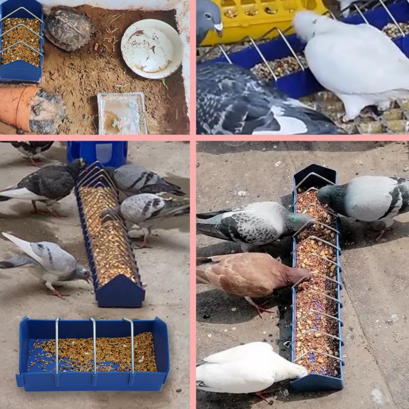 20/40cm Pigeon food box Bird feeding bowl water feeding bowl Spliceable food box waterproof and durable Farm feeding tools