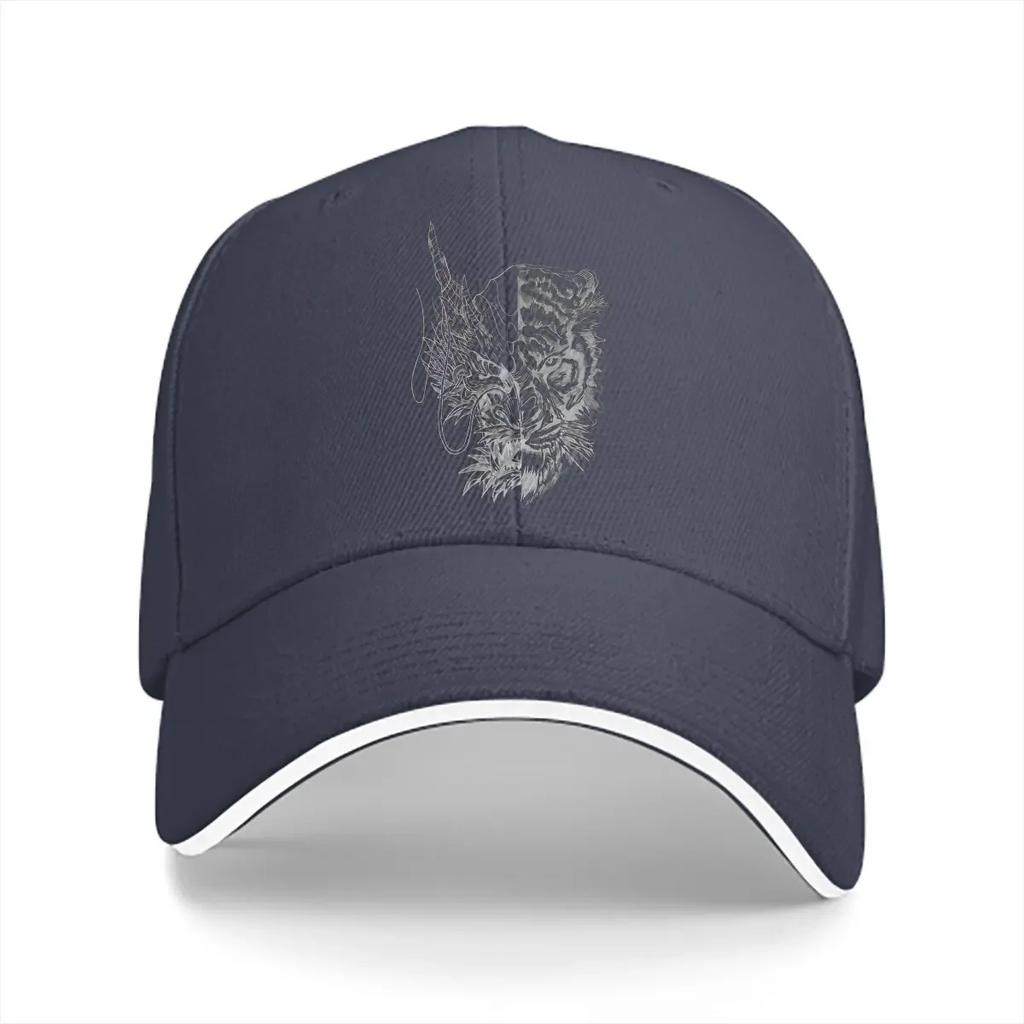 Pure Color Dad Hats Dragon Tiger 2 Men's Hat Sun Visor Baseball Caps YinYang Peaked Cap
