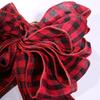 Red Unique Large And Black Checkered Christmas Tree Top Bow For Vibrant Celebrations Holiday