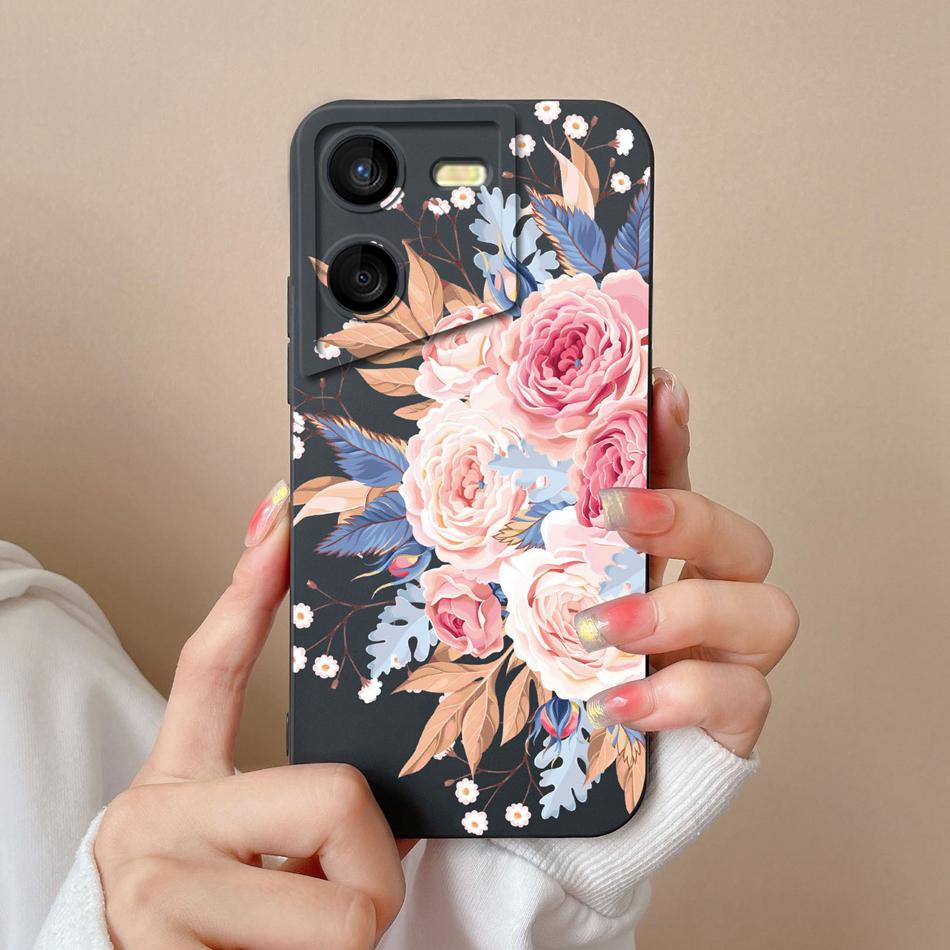 Case For Tecno Pova 5 Pro Floral Pilot Soft Liquid Silicone Camera Lens Protection Anti Drop Back Cover For Tecno Pova5 Pro Capa
