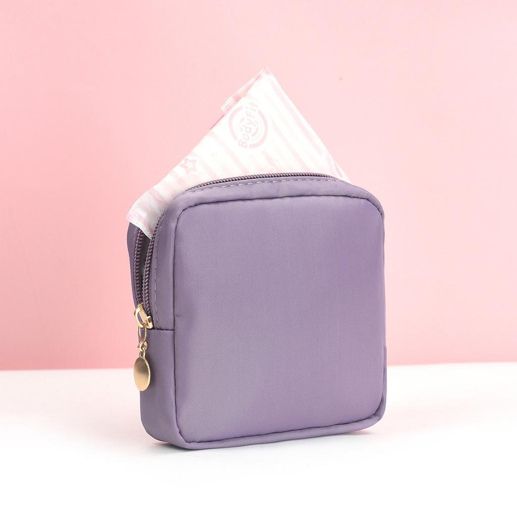 1pc Travel Cosmetic Bag Makeup Case for Women Girls Students Women's Multi-Color Portable Sanitary Napkin Storage Bag