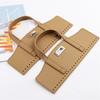 1Set Detachable PU Leather Bag Handle Bag Flap Cover with Lock Replacement Accessorie for DIY Crochet Handbag Sewing Kit