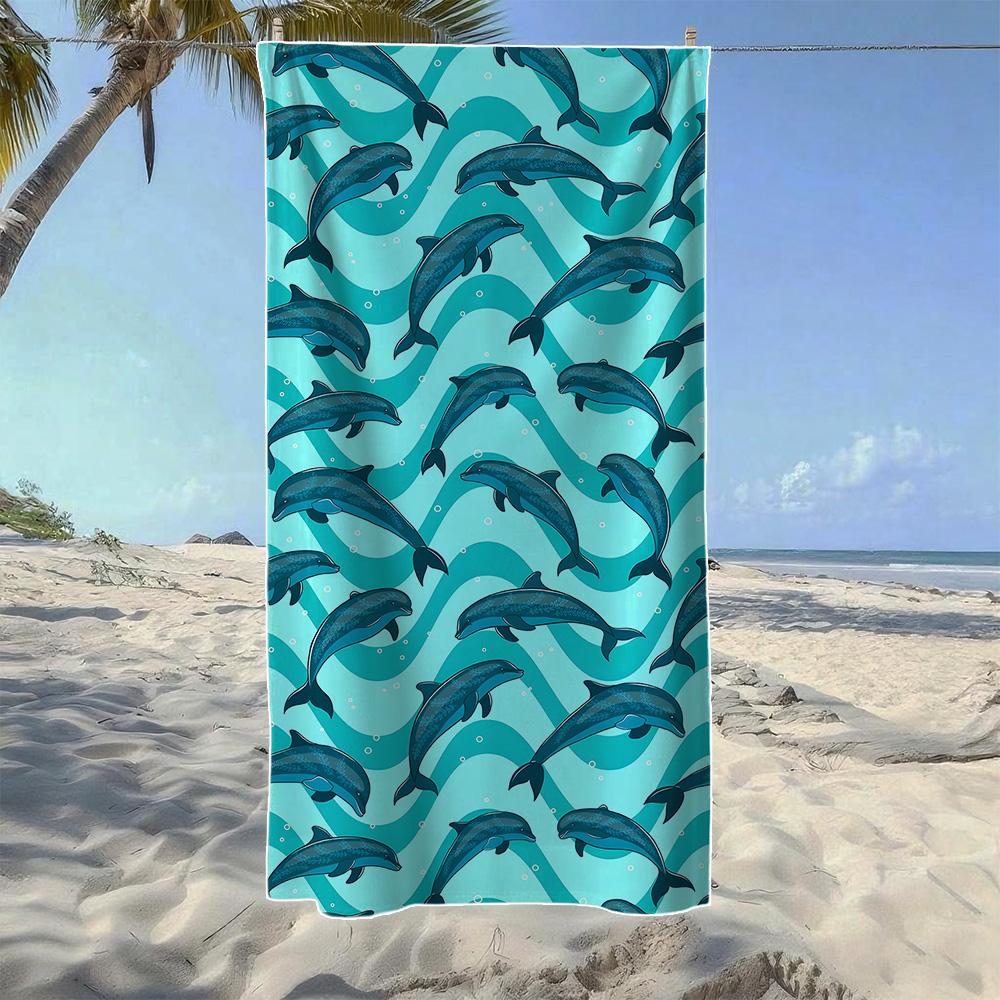 

Koi Fish & Sea Turtle Marine Beach Towel,Soft Quick-Drying,Perfect For Portable Outdoor Travel,Swimming,Camping And Summer Beach W40*H60(CM)