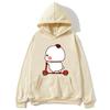Cute Couple Hoodie Cute Bubu and Dudu Are Playing Scooter Together Sweatshirts Hooded Men's Clothes Women Panda Bear Top