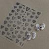 5D Embossed Line Heart Decal Nail Art Stickers Reliefs Self Adhesive Nail Art Manicure Decals For Women Manicure Supplies