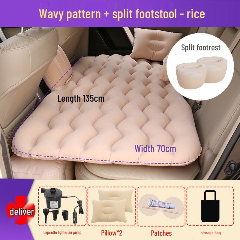 Car Back Seat Inflatable Mattress - Travel Air Cushion Bed