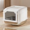Stainless Steel Cat Litter Box  Large Space Fully Enclosed Cat Toilet Big Sealed Odor Proof Cat Bedpans Detachable Pet Supplies