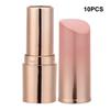 10pcs Round Empty Lipstick Tube Lip Balm Refillable Shell Container DIY Case Pink and Gold Gradient
