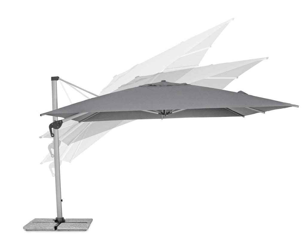 Garden Parasol 400X400Cm Bolzano Ibis Aluminum Gray