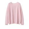 100% Pure Cashmere Casual Solid Color Loose Knit Pullover Sweater