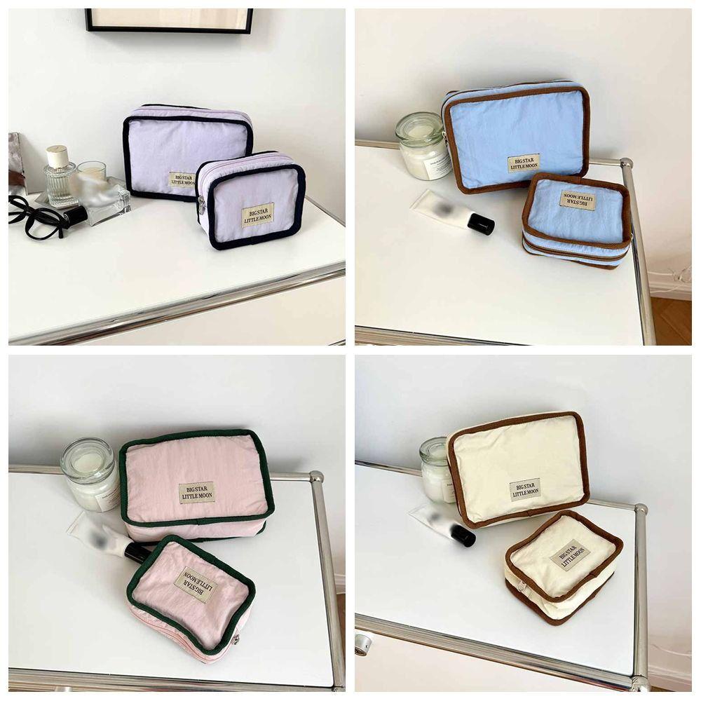 Korean Style Contrast Color Cosmetic Bag Portable Sanitary Napkin Storage Bag  Napkin Towel