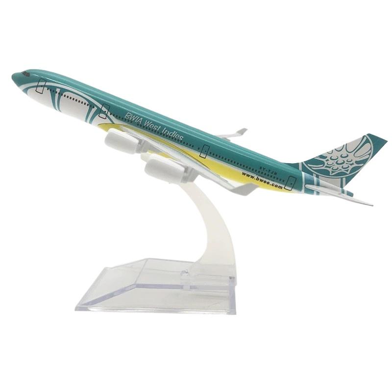 16cm Caribbean Airways A340 Plane Model Metal 1/400 Scale Aircraft Simualtion Diecast Airplanes Toy Decoration Bedroom With
