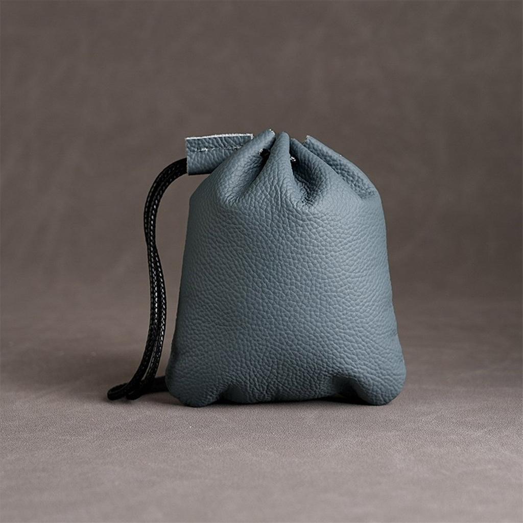 Minimalist Leather Jewelry Gift Bag Reusable Protective Case for Delicate Accessories Customes Color