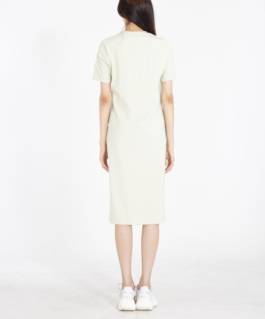 RAW TO RAW Wrd023 Fine Cotton Pocket Dress (Pig Green)