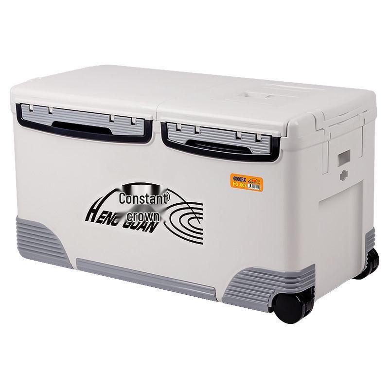 Hengguan 48L Car-Mounted Insulated Outdoor Fishing Cooler Box with Wheels