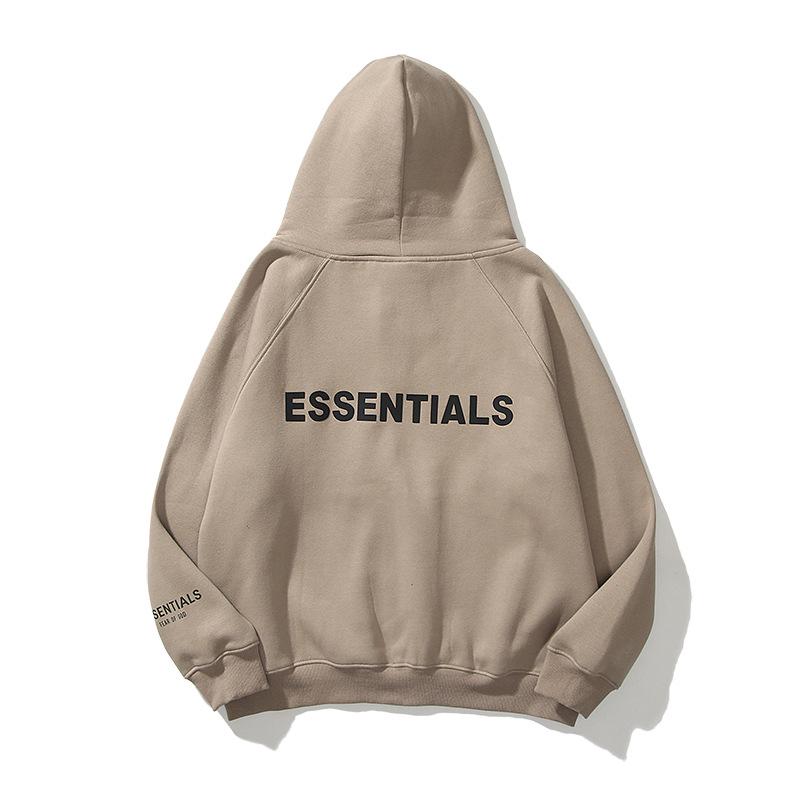 FOG ESSENTIALS Reflective Unisex Hooded Sweatshirt - Loose Fit Autumn/Winter Cardigan