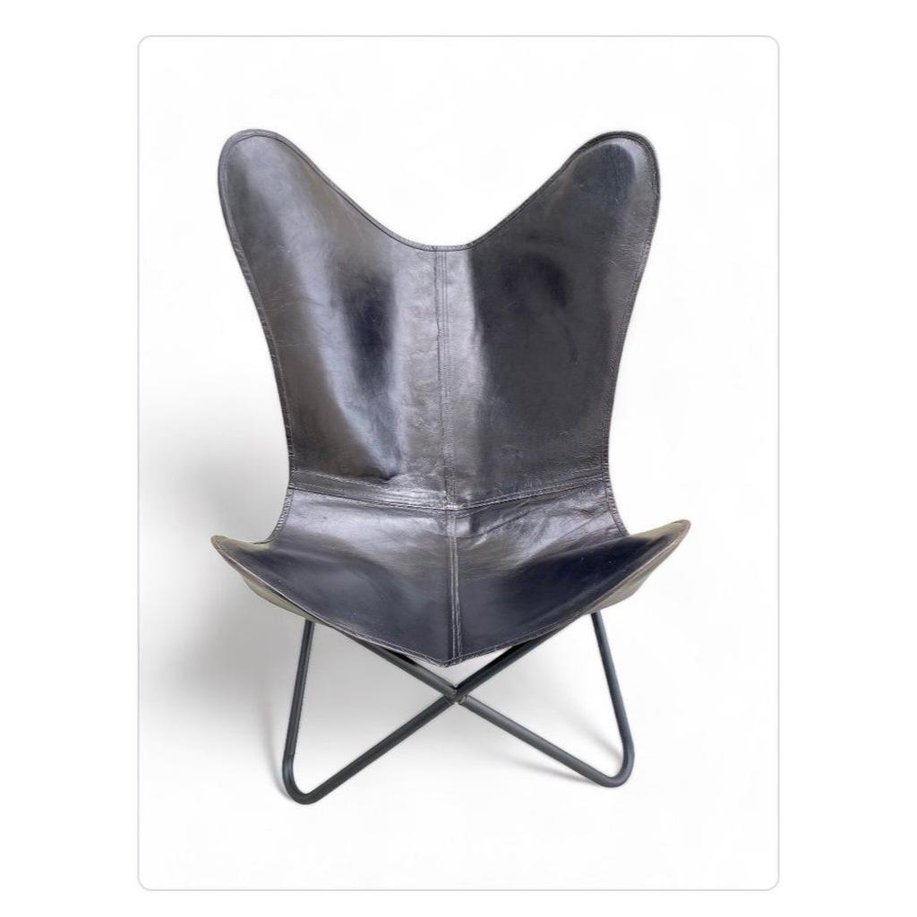 Butterfly Chair Cover 100% Genuine Leather Bedroom Decor Living Room Luxury, Relaxing Chair Rustic Accent Chair Christmas Gifts