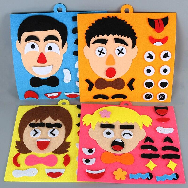 Diy Emotion Change Puzzle Toys Creative Facial Expression Kids Learning Educational Toys For Children Funny Set Fun Gift