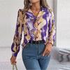 Spring Autumn Contrasting Color Shirts Women Casual Notched Long Sleeve Single Breasted Blouse Elegant Office Lady Clothes