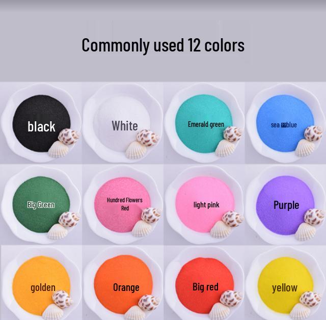 

Набір для творчості емаль cloisonné: Кристалічний кольоровий пісок для спеченого пахощів, 500 г