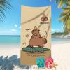 Plus Size Capybara Beach Towel Large Funny Cartoon Bath Towel Quick Dry Sand Free Swimming Pool Travel Blanket Summer Vacation