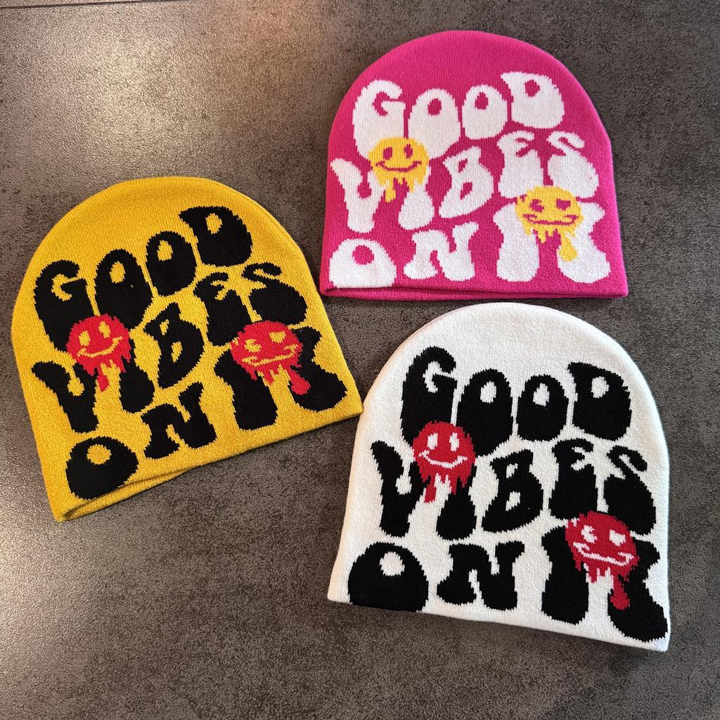 Beanie Hat With Halloween Letter Pattern For Men Women Autumn Cold Weather Fashion