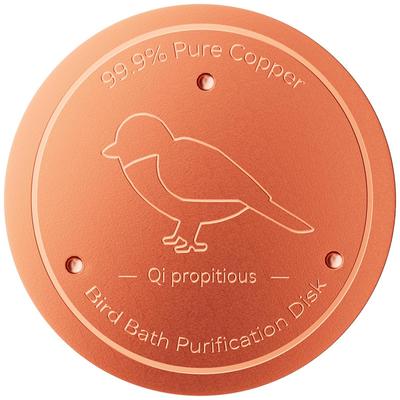 Bird Bath Copper Disk Triple-Point Support Copper Bird Bath Purification Disk Copper Purifier Plate for Outdoor Birdbaths Bowl