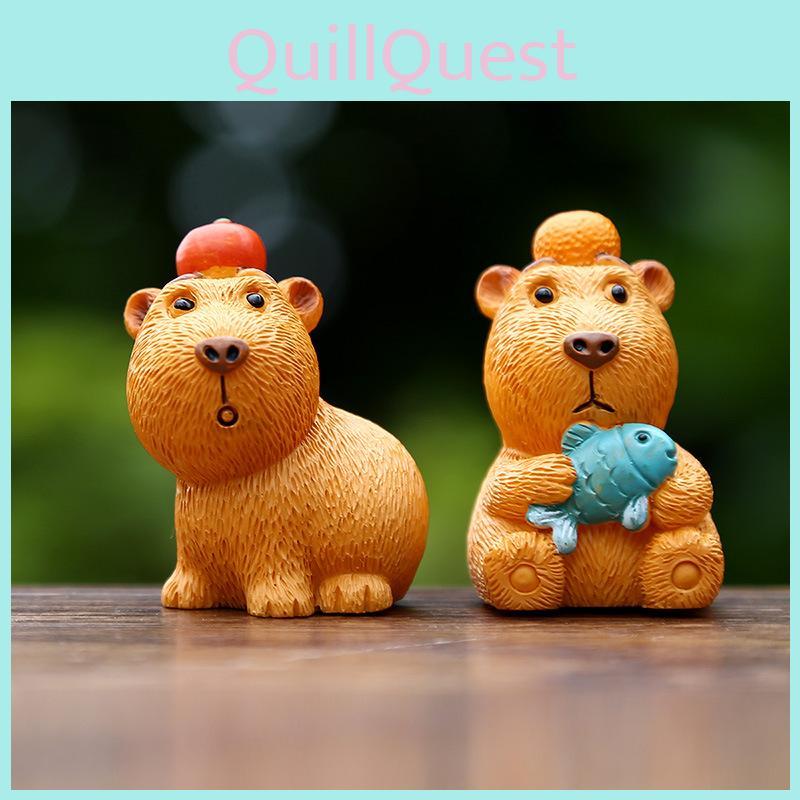 Capybara Resin Toy Figurine With Interactive Features For Visual Development And Parentchild Interaction