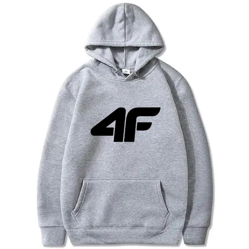 Otoño E Invierno Nueva Sudadera Con Capucha Estampada 4F Para Hombres Y Mujeres Ropa Deportiva De Moda Urbana Casual Cálido