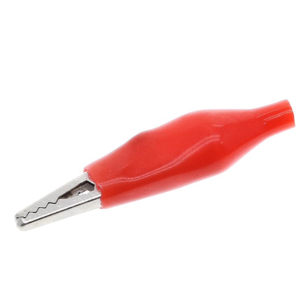28MM Metal Alligator Clip G98 Crocodile Electrical Clamp for Testing Probe Meter Black and Red with Plastic Boot Rated