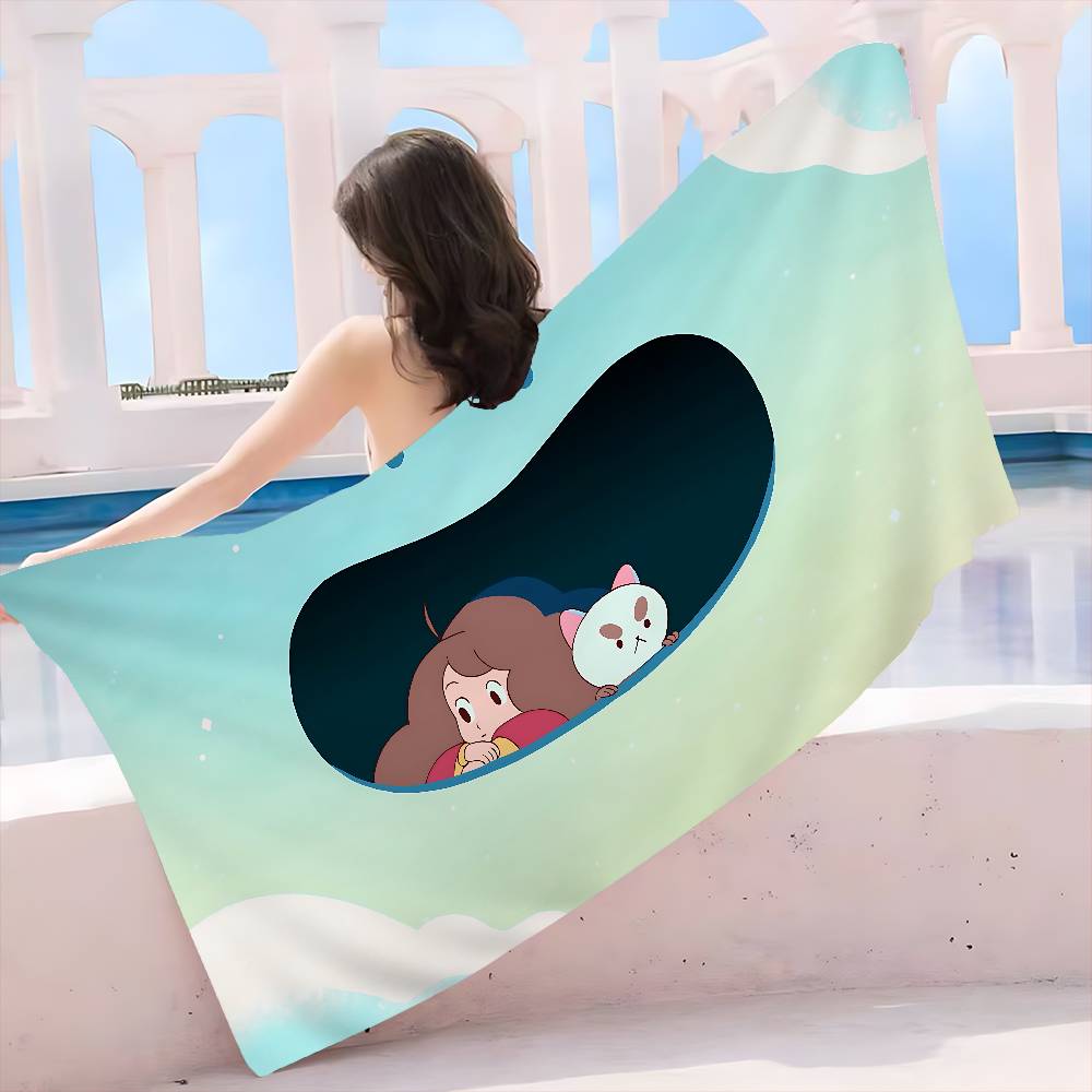 

Bee And Puppycat Anime Big Microfiber Beach Towels Quick Dry Towel Sand Beach Towels Pool Towel for Travel Swim Pool Yoga W40*H60(CM)