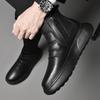 Mode Herrenmode Lässige Stiefel Herbst Winter Design Bequeme Arbeitsschuhe Echtes Leder Business Dicke Sohle Rutschfest Herren Stiefeletten