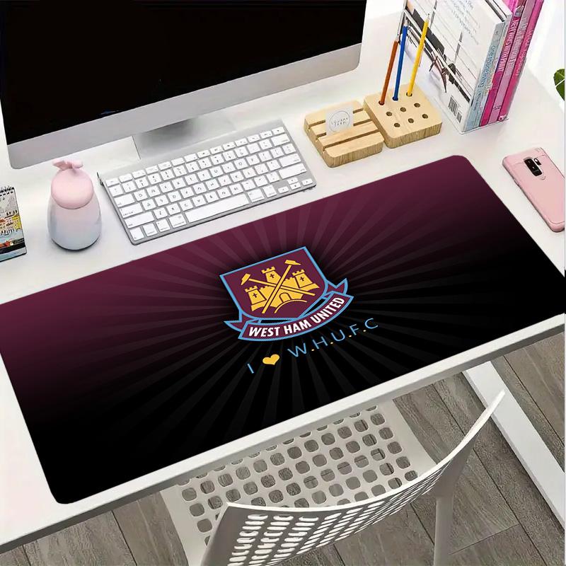 Tappetino per mouse con stemma West Ham United, Tappetino per mouse, Tappetino per mouse da gioco, Tappetino per tastiera, Decorazione da scrivania per computer portatile, Regalo per fan, Regalo di compleanno