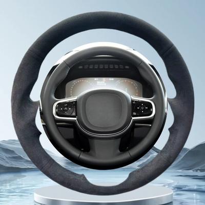 Ization Car Steering Wheel Braid Cover For Volvo S90 XC90 XC60 S60 V90CC Hand Sewing Suede Car Interior Accessories