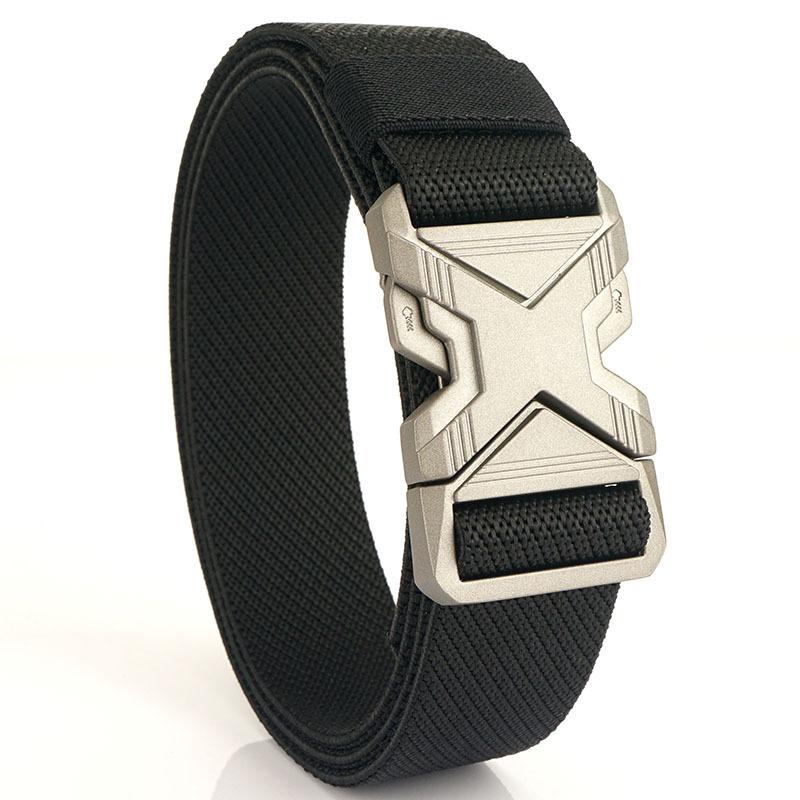 Spring New 3.4cm Casual Elastic Woven Belt, Casual and Fashionable Commuter Men's Belt