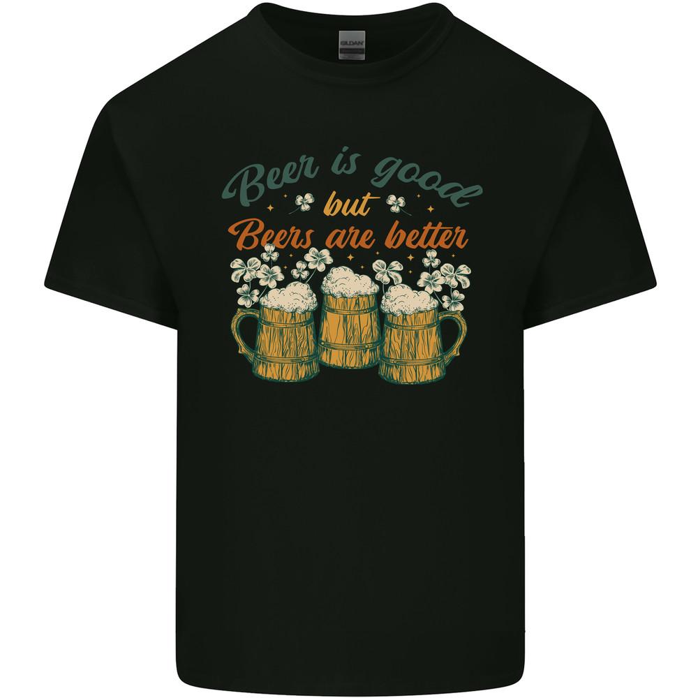

Beers are Better Funny St Patricks Day Alcohol Mens Light Cotton T-Shirt 3XL