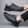 Mountaineering Men's Shoes for Spring and Summer New Casual Sports Shoes Thick Sole Hollow Breathable Outdoor Work Shoes Men's Hiking Shoes Men
