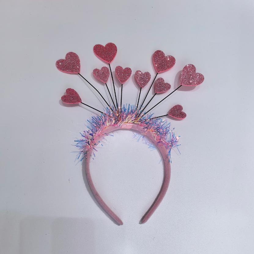 Valentine's Day Red Heart Headband Hair Clip - Wedding & Party Photo Prop