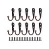 Alloy Hooks with Screw Bathroom Towel Clothes Storage Hooks Key Hangers Storage Gold Silver Racks Home Door Kitchen Organizer