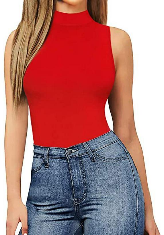 New Arrival Women's High Neck Sleeveless Jumpsuit - European & American Style, Sexy & Slimming