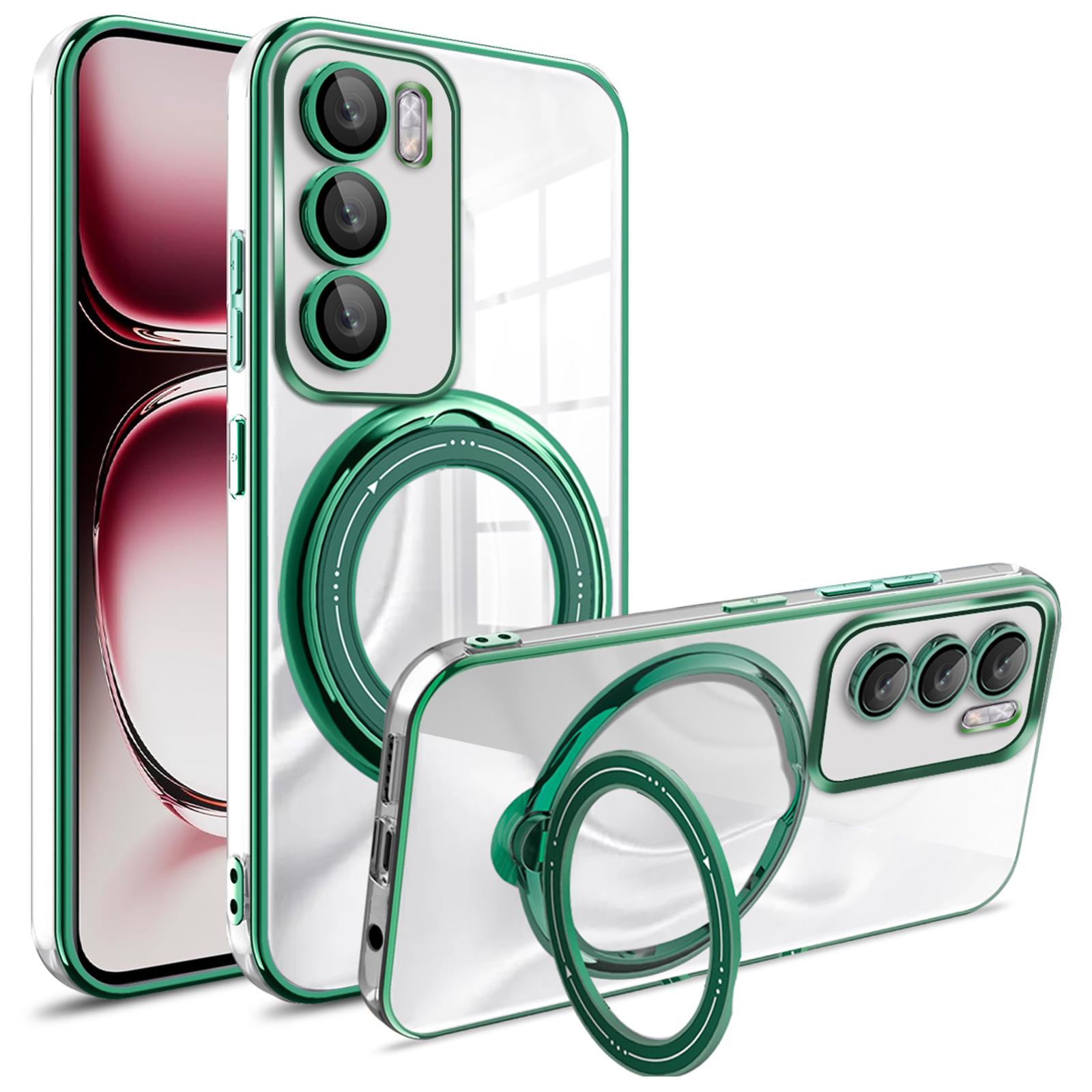 For Oppo Reno12 5G (Global) Case Kickstand PC+TPU Magnetic Phone Cover C