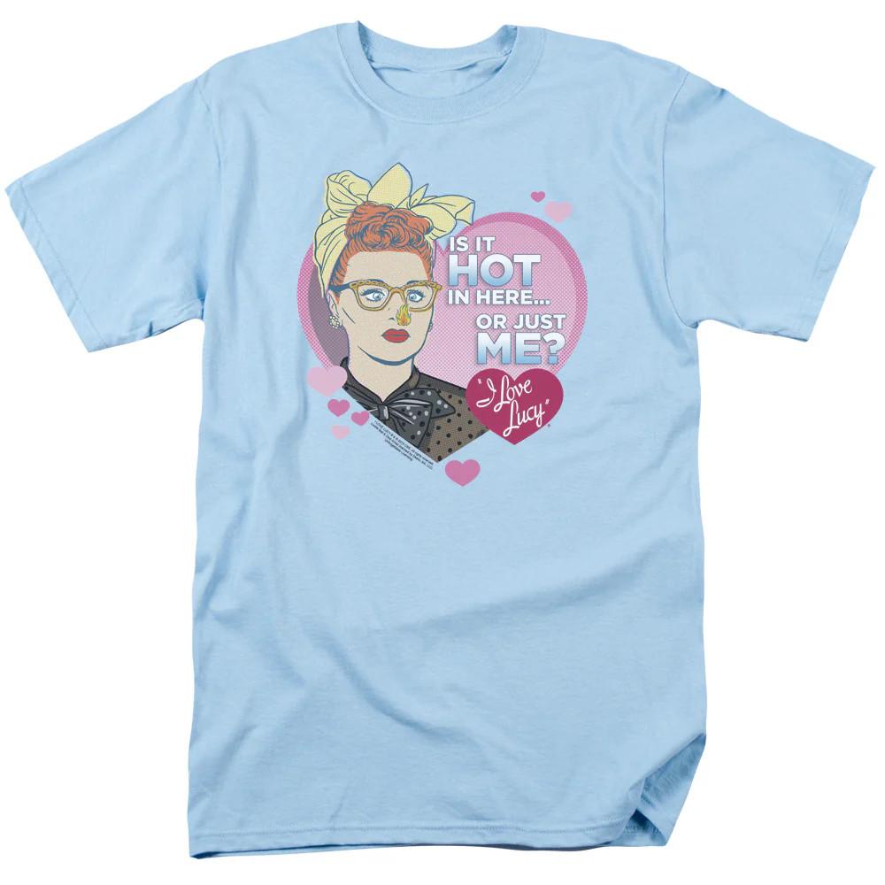 

I Love Lucy Hot Mens T Shirt Light Blue Officially Licensed 3XL