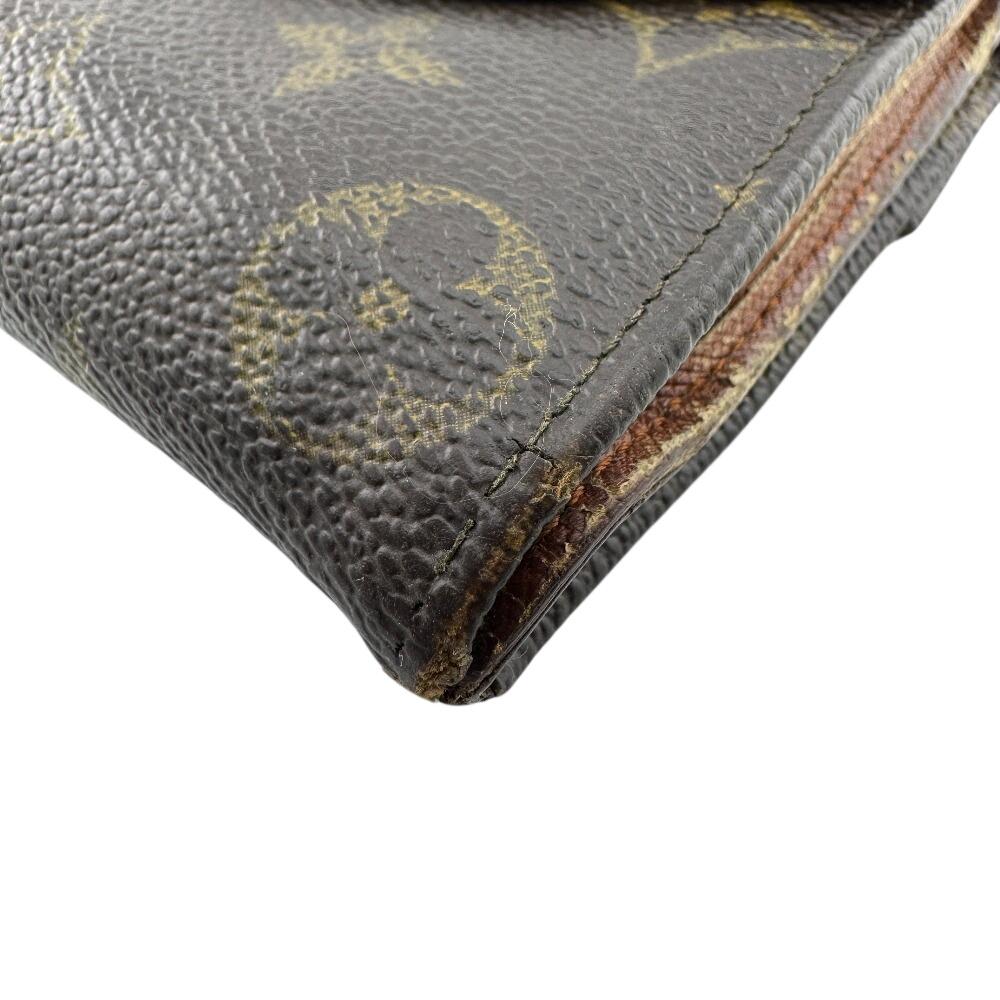 LOUIS VUITTON M61660 Vintage W Hook Wallet Compact Wallet Monogram Monogram Portonet Bie Cult Credit Tri-fold wallet Brown Monogram Used