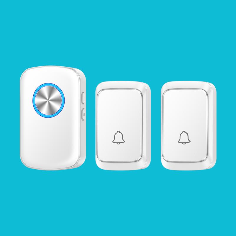 Smart Long-Range Wireless Doorbell with Dual Buttons and Waterproof Design белый