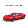 New In Stock Bburago 1:43 Ferrari 12cilindri Alloy Miniature Diecast Model Ferrari 296 Gtb Ferrari Purosangue Car Model Toy Gift