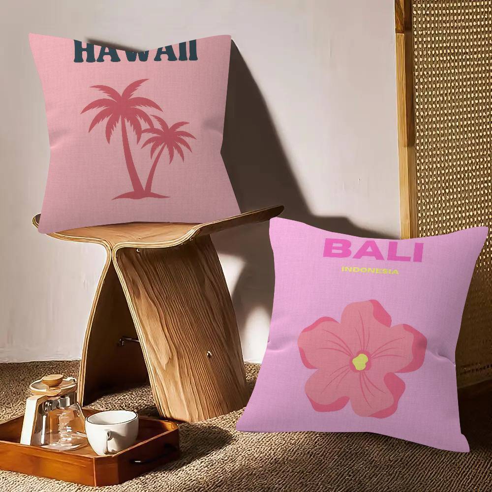Miami Beach Ibiza Capri Bondi Mykonos Pillow Gifts Home Office Furnishings Bedroom Sofa Car Cushion Cover Case 45X45Cm